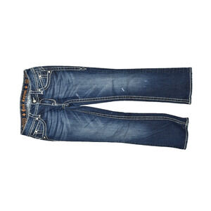 Rock Revival Amy Bootcut Jeans Regular Size 28 Distressed Denim Blue Cotton
